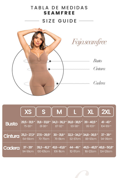 Body faja invisible Stagmi de compresión media con espalda alta y efecto lifting en glúteos – Tirantes ajustables cruzados o rectos