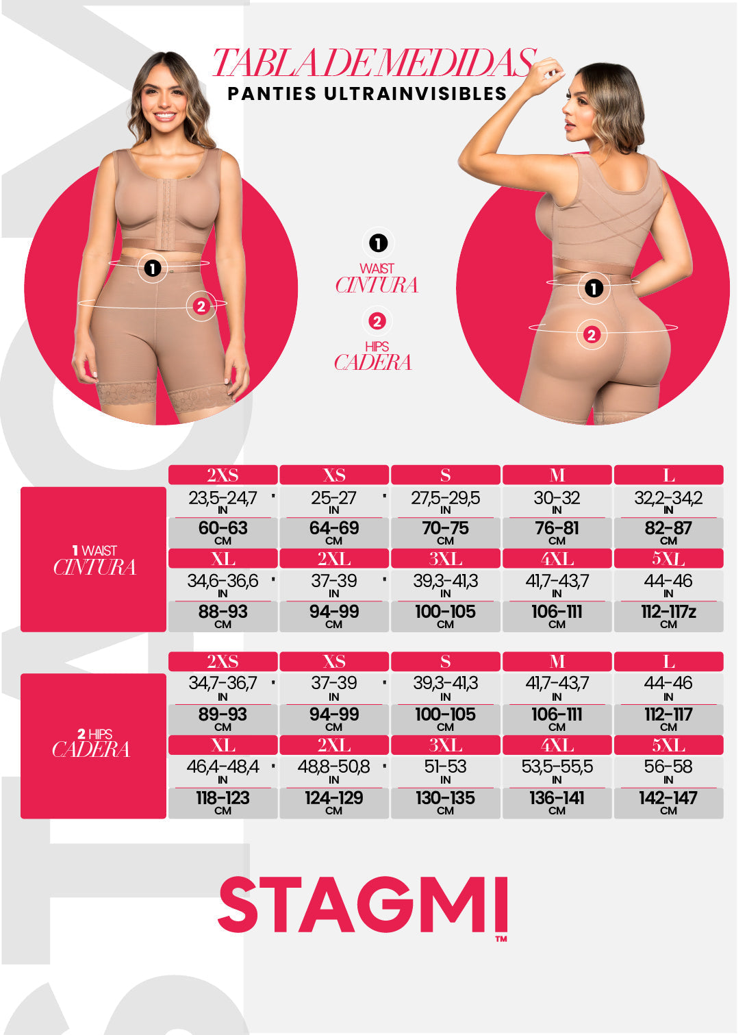 '- Panty Ultrainvisible SMI04029 media pierna con encaje siliconado
- Vista lateral del panty Seamfree con ajuste natural y resorte en cintura
- Detalle de realce natural y transformación textil en panty SMI04029
